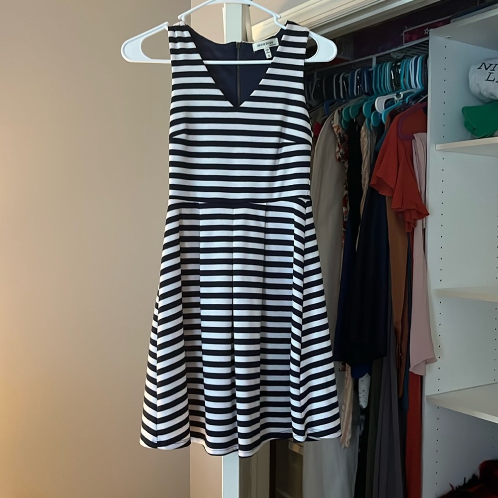 Navy blue striped dress!
